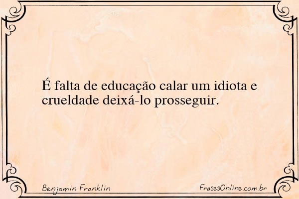 Frase de Benjamin Franklin