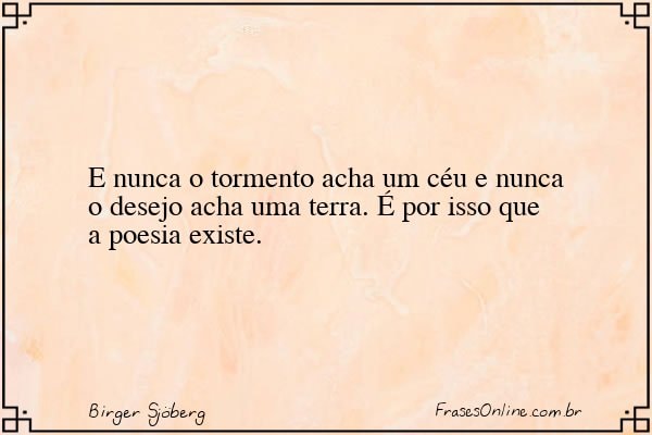 Frase de Birger Sjöberg