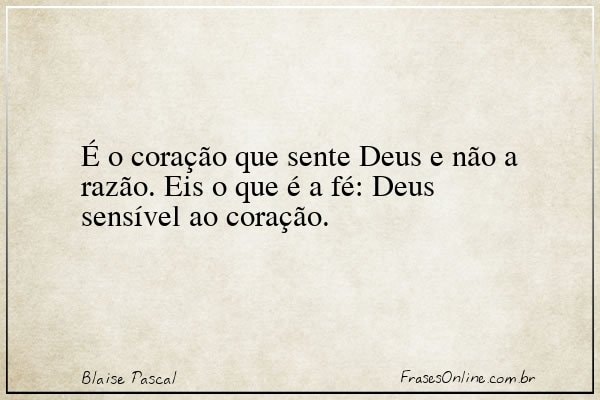 Frase de Blaise Pascal