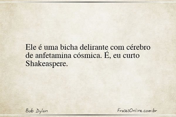 Frase de Bob Dylan