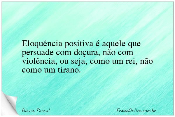 Frase de Blaise Pascal