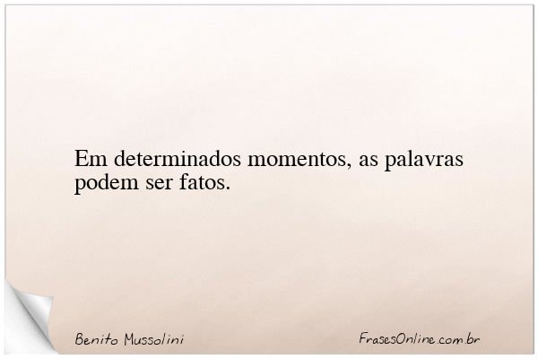 Frase de Benito Mussolini