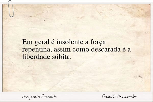 Frase de Benjamin Franklin