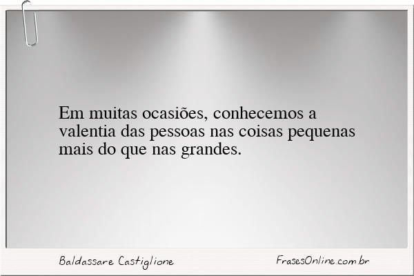 Frase de Baldassare Castiglione