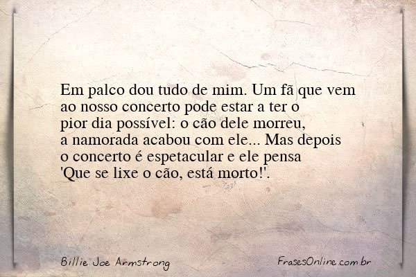 Frase de Billie Joe Armstrong