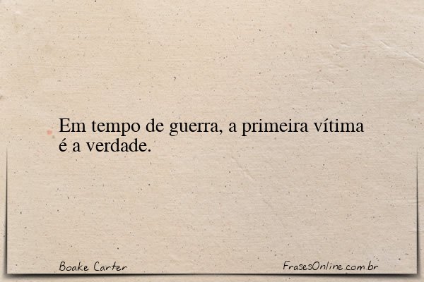 Frase de Boake Carter