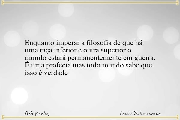 Frase de Bob Marley