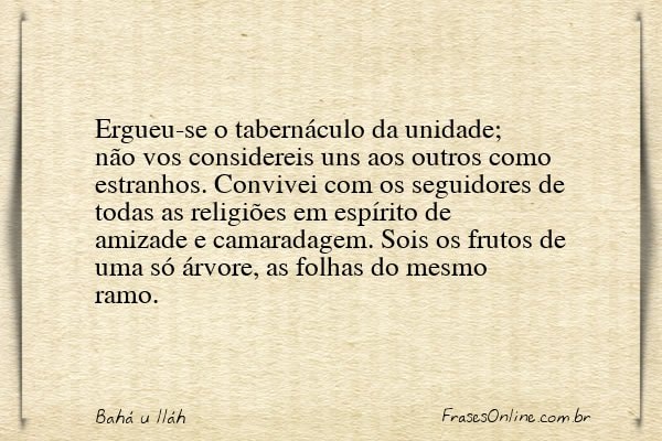 Frase de Bahá u lláh