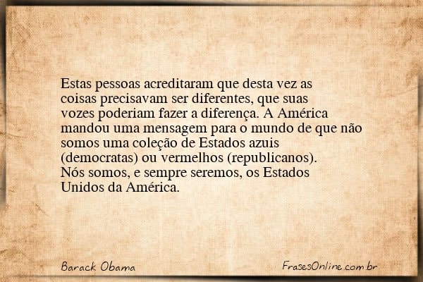 Frase de Barack Obama