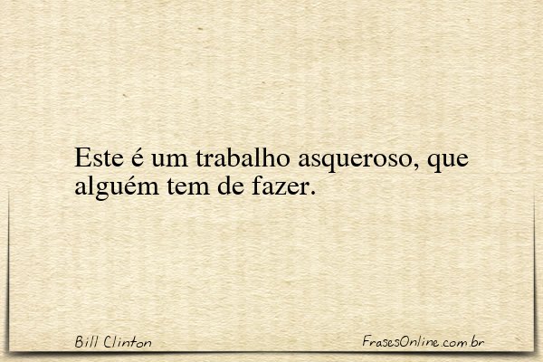 Frase de Bill Clinton
