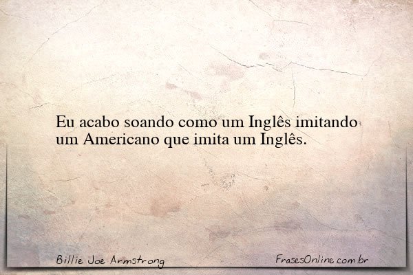 Frase de Billie Joe Armstrong