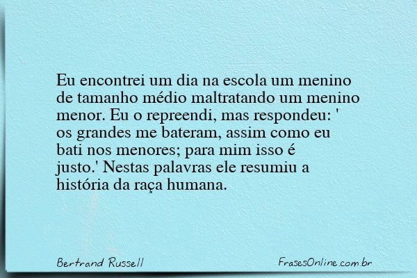 Frase de Bertrand Russell