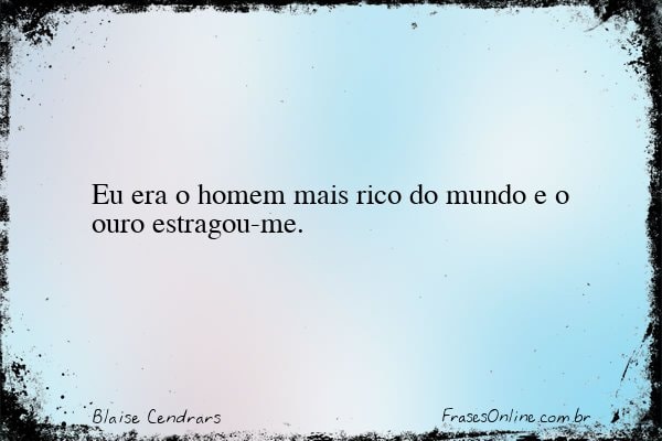 Frase de Blaise Cendrars