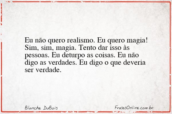 Frase de Blanche DuBois