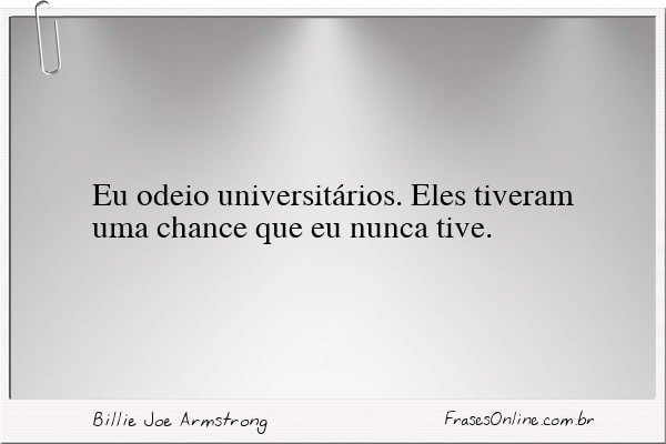 Frase de Billie Joe Armstrong