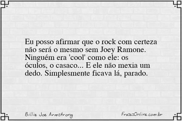 Frase de Billie Joe Armstrong