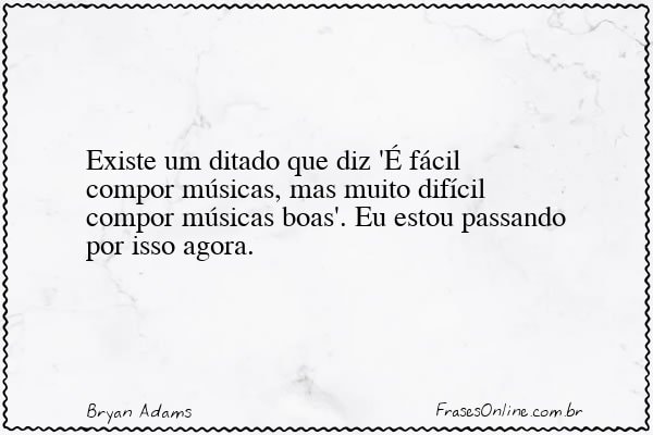 Frase de Bryan Adams