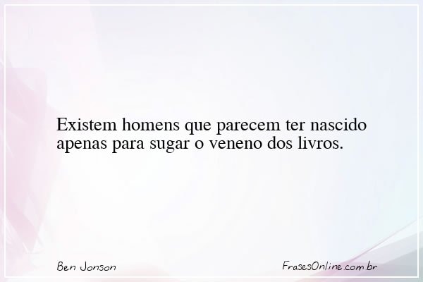 Frase de Ben Jonson