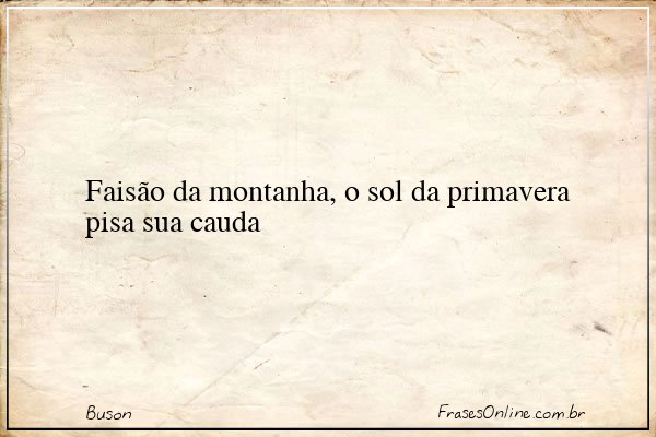 Frase de Buson