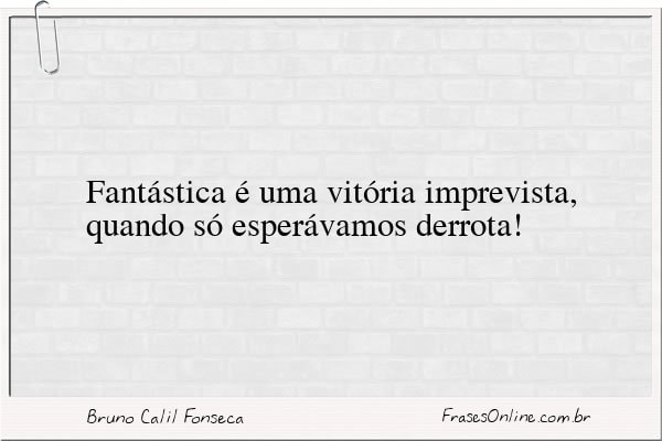 Frase de Bruno Calil Fonseca