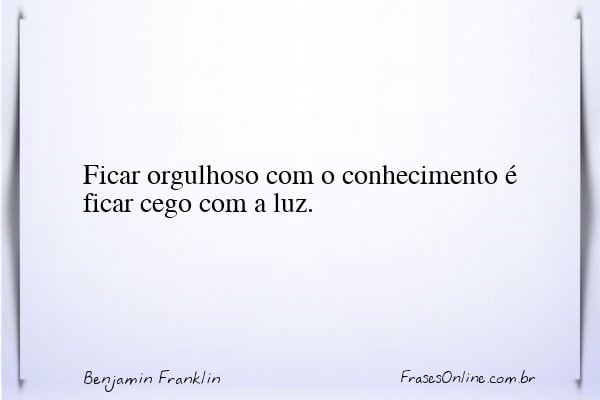 Frase de Benjamin Franklin