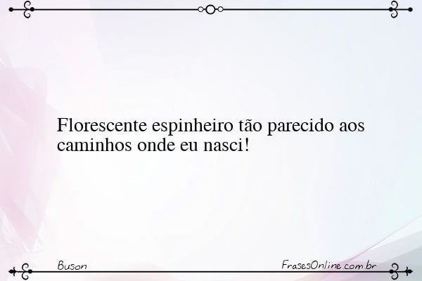 Frase de Buson