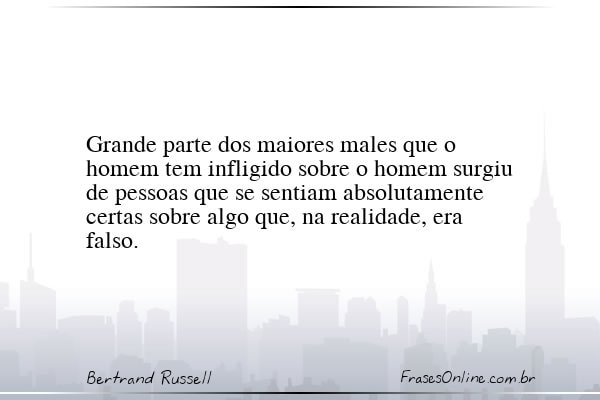 Frase de Bertrand Russell