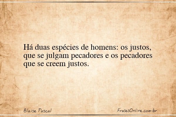Frase de Blaise Pascal