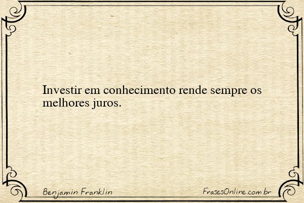 Frase de Benjamin Franklin