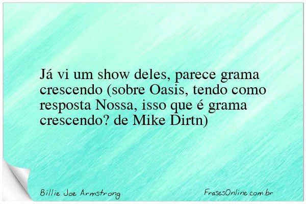 Frase de Billie Joe Armstrong