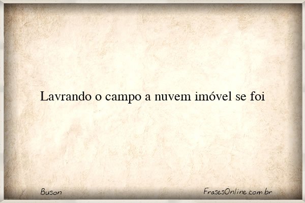 Frase de Buson