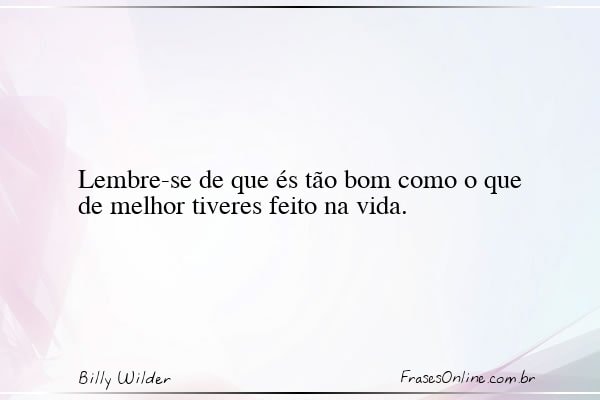 Frase de Billy Wilder
