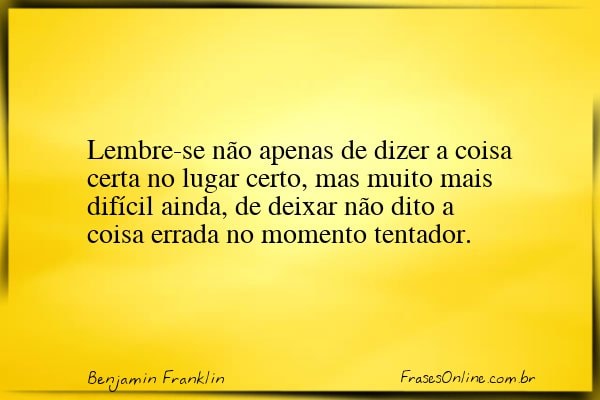 Frase de Benjamin Franklin