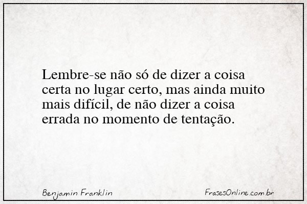 Frase de Benjamin Franklin