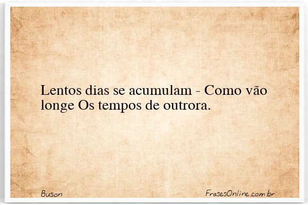 Frase de Buson