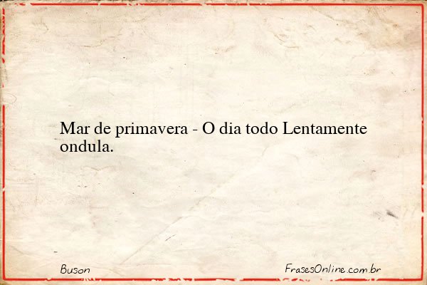 Frase de Buson
