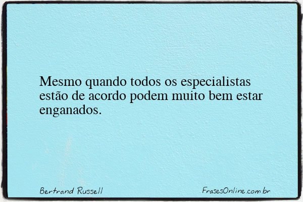 Frase de Bertrand Russell