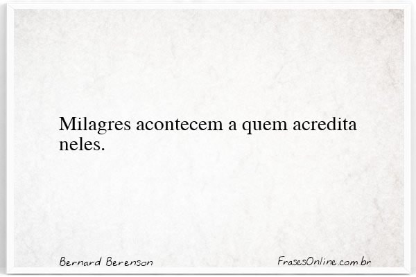 Frase de Bernard Berenson