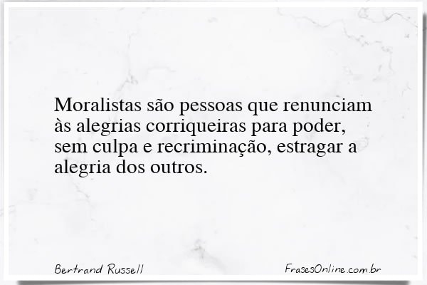 Frase de Bertrand Russell