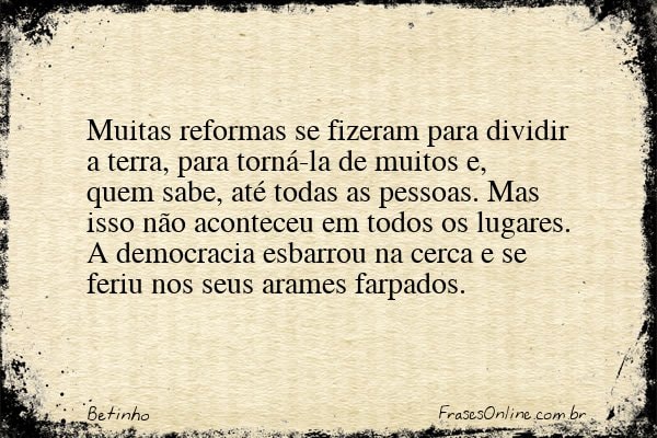 Frase de Betinho