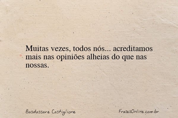 Frase de Basdassare Castiglione