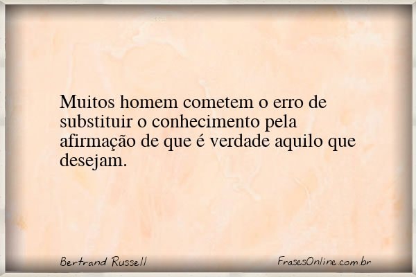 Frase de Bertrand Russell