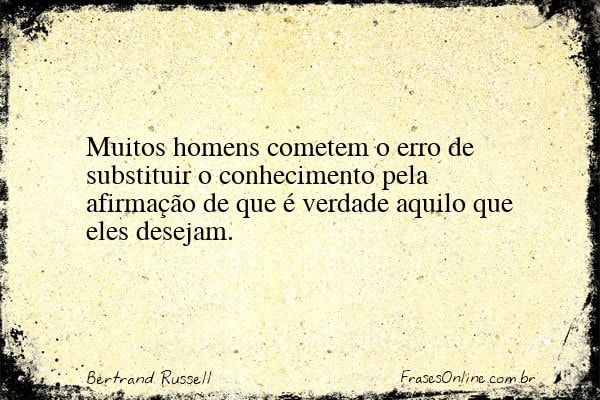 Frase de Bertrand Russell