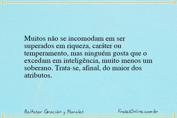 Frase de Baltasar Gracián y Morales