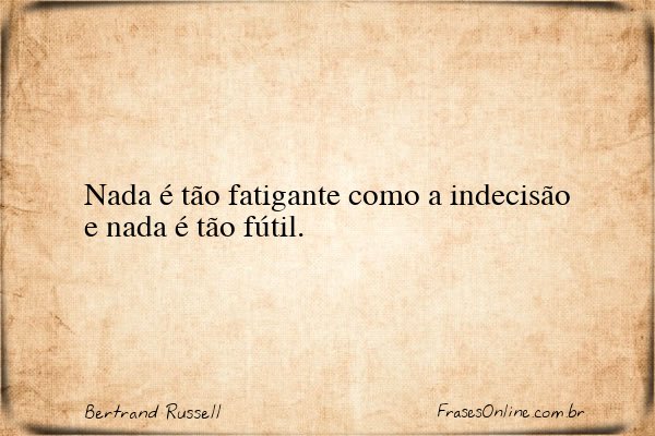 Frase de Bertrand Russell