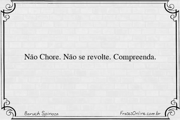 Frase de Baruch Spinoza