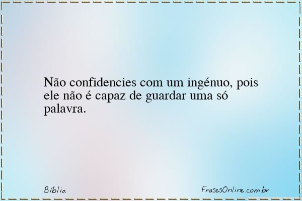 Frase de Bíblia