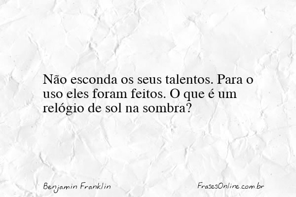 Frase de Benjamin Franklin