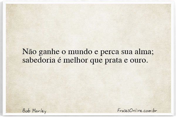 Frase de Bob Marley