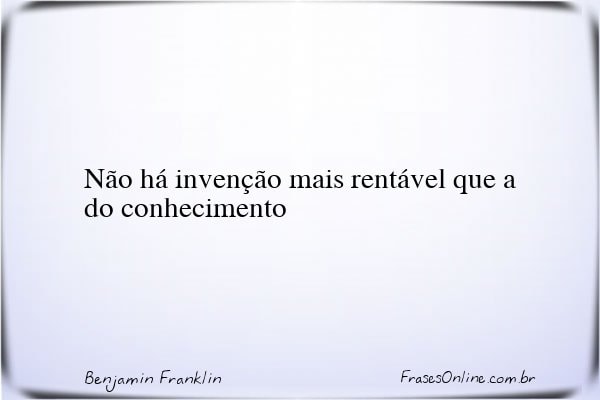 Frase de Benjamin Franklin